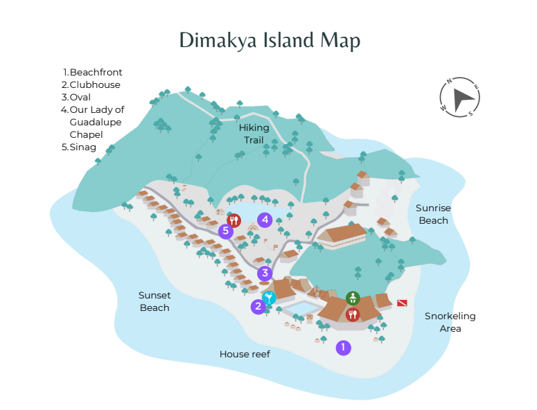 Official Discovery Coron Dimakya Island map.